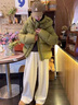 圣保美綠色短款羽絨棉服女2025冬季新款連帽棉襖外套學(xué)生韓版寬松面包服 綠色 S 碼 曬單實(shí)拍圖