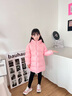 雪中飛兒童羽絨服2025新款女童簡約面包羽絨服男童時尚加厚保暖羽絨外套 淡粉色 130 曬單實(shí)拍圖