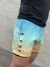 卓好姿（zhuohaozi）泳褲男士游泳裝備全套成人泳衣泳鏡泳帽三件套平角雙層泡溫泉套裝 升級漸變藍【雙層口袋款】 M  【建議體重80-100斤】 曬單實(shí)拍圖