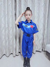 服務(wù)車兒童成人航空飛行員演出服中國(guó)夢(mèng)航天夢(mèng)表演服科技感太空角色扮演 A款藍(lán)色短袖 （連體服裝）男女同款 140 曬單實(shí)拍圖
