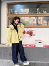 WVD美國品牌外套2025洋氣新款女大童春季兒童衣服初中生春秋風(fēng)衣上衣黃色150 CM 曬單實(shí)拍圖