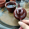 欽州坭興陶茶壺氣燒水平壺小容量純手工功夫茶具1人飲泡單樅 小品水平壺 85ml 曬單實(shí)拍圖
