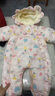 G.DUCKKIDS小黃鴨嬰兒羽絨服冬季連體衣女寶寶衣服0-1歲外出哈衣公主加厚棉 粉色羽絨服 100cm(100cm) 曬單實(shí)拍圖