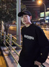 燦圖黑色重磅純棉長(cháng)袖t恤男春秋季美式潮牌內搭打底衫寬松休閑衛衣服 黑色 XL 【建議120-140斤】 曬單實(shí)拍圖