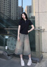 FILA 斐樂官方女子針織短袖領(lǐng)航POLO衫2025夏季新款時(shí)尚休閑涼感上衣 傳奇藍(lán)-NV XL 175/92A/XL 曬單實(shí)拍圖