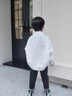 G.DUCKKIDS兒童裝男童春裝白色襯衫春秋款2025新款中大童長袖痞帥男孩春季潮 白色春秋款 140 cm 曬單實拍圖