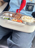 雙槍?zhuān)⊿uncha）鈦健康不銹鋼飯盒學(xué)生上班族可微波爐餐盒比316好1.5L配保溫袋 曬單實(shí)拍圖