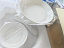 松發(fā)瓷器16頭骨瓷餐具純白釉下彩家用碗碟套裝浮雕輕奢碗盤喬遷送禮 曬單實拍圖