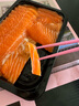 【新疆三文魚】刺身中段 海鮮整條海鮮壽司生魚片 日式料理即食 精修 切片發(fā)貨 400g 去皮去邊角料 曬單實拍圖