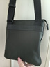 阿瑪尼（ARMANI）AX 新品 男士單肩斜挎包郵差包男包禮物男 XM000591 AF12099 UB001 墨綠色徽標(biāo)裝飾 曬單實(shí)拍圖