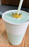 星巴克（Starbucks）薄荷綠陶瓷吸管杯600ml皇冠杯蓋大容量水杯子咖啡杯教師節(jié) 曬單實(shí)拍圖