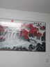 客廳裝飾畫山水風(fēng)景掛畫新中式沙發(fā)背景墻畫中堂壁畫辦公室字畫 紫氣東來(lái) 140*60cm【藝術(shù)晶瓷畫+鋁合金邊框】 默認(rèn)發(fā)圖片顏色框，需要其他顏色請(qǐng)下單備注 曬單實(shí)拍圖
