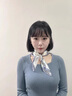 GIAVENTOLA真絲小方巾絲巾女士100%桑蠶絲印花緞面節(jié)日送人生日禮物圍巾禮盒 紫色花卉 曬單實拍圖