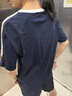 真維斯（JEANSWEST）短袖T恤女2025夏季新款二條杠插肩美式純棉寬松撞色T恤女 曬單實(shí)拍圖