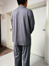 松山棉店【商場(chǎng)同款】睡衣女情侶家居服男士睡衣棉加莫代爾開(kāi)衫套裝 男士-馬刺繡-氣質(zhì)灰 L （女士165，男士175） 曬單實(shí)拍圖