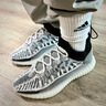 阿迪達斯YEEZY350條紋斑馬椰子夏日透氣男女休閑鞋IG9608 44 曬單實拍圖