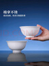 景德鎮(zhèn)官方高溫陶瓷國風(fēng)中式甜白釉無鉛碗碟湯碗盤子碗盤套裝組搬家禮物 流霜6碗6深盤組合 12頭 曬單實拍圖