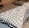南極人冬季被子被芯帶被套150x200cm單人被褥全套一整套可拆洗秋冬天被 藍白大格【柔軟親膚 可拆洗】 150x200cm被套+4斤被芯 曬單實(shí)拍圖