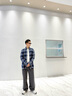 TOMMY HILFIGER【通勤格紋】25新款秋冬男挺括牛津紡長(zhǎng)袖/商務(wù)休閑襯衫外套 【休閑格紋】藏青格紋DCC L （推薦：150-165斤） 曬單實(shí)拍圖