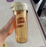 特百惠（Tupperware）茶韻500ML塑料杯男女士學生夏季運動水杯子戶外便攜大容量 奶茶棕 曬單實拍圖