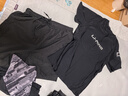 李寧（LI-NING）泳褲男士寬松防尷尬泳衣套裝水陸兩用黑色短袖兩件套07-25 XXXL 曬單實(shí)拍圖