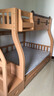 果咖兒全實木上下床兒童床男孩女孩高低床子母床雙層床小戶型上下床 爬梯款 上床寬115  下床寬135 曬單實拍圖