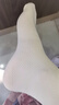 浪莎白色堆堆襪子女士春夏季冰絲薄款冰冰襪黑色中筒搭配小皮鞋 曬單實拍圖