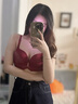 貓人結婚紅色內衣內褲套裝女本命年無(wú)痕聚攏性感美背防垂新娘禮物文胸 喜上眉梢-1220（單文胸） 70A B【上薄下厚聚攏杯】 曬單實(shí)拍圖