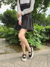 妙麗（Millies）品牌休閑瑪麗珍鞋女平底時(shí)尚搭扣透氣帆布鞋2025夏季新款百搭單鞋 黑色 40 (250mm)  標(biāo)準(zhǔn)碼 曬單實(shí)拍圖