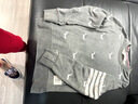 TB BROWINTB潮牌四條杠男女情侶裝高端全棉質(zhì)感個(gè)性刺繡圓領(lǐng)衛衣 【淺灰】 XS 00碼/XS 曬單實(shí)拍圖