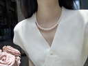 南珠宮奢貴天成海水珍珠項鏈圓形強光時(shí)尚輕奢送女友禮物七夕情人節 5.0-5.5mm 長(cháng)度含扣約42+2cm 曬單實(shí)拍圖