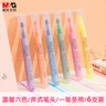 晨光（M&G）文具6色單頭熒光筆 辦公學(xué)生通用重點(diǎn)標(biāo)記筆 手繪手賬筆記號筆 6支/盒AHMT3702 曬單實(shí)拍圖