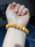 九色云老蜜蠟手串女歐洲回流正品波羅的海老花蠟雞油黃琥珀手鏈素串  10mm圓珠【臻藏級】 手圍16-17cm 曬單實(shí)拍圖