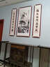 格麗圖三聯(lián)中堂畫(huà)客廳掛畫(huà)農村堂屋大氣山水國畫(huà)祠堂對聯(lián)裝飾字畫(huà)實(shí)木框 I-迎客松 100*50+100*25*2 默認深紅色實(shí)木框（其他框色聯(lián)系客服） 曬單實(shí)拍圖