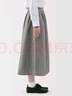 無印良品（MUJI）女式 漢麻棉輕便長裙 長半身裙女裙子 25年夏季女裝 BE1VBC5S 灰色條紋 M （160/66A） 曬單實拍圖