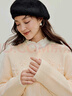 茵曼2025秋冬女裝新款甜美花朵刺繡毛衣溫柔風(fēng)寬松長(cháng)袖針織外套 杏色 M 曬單實(shí)拍圖