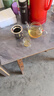 玻璃彩色把手杯品茗杯花茶套裝茶杯防爆耐熱透明玻璃小把杯六色杯 4只裝（透明把） 曬單實(shí)拍圖