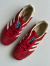 阿迪達(dá)斯 （adidas）三葉草GAZELLE女舒適耐磨低幫板鞋T頭鞋德訓(xùn)運(yùn)動(dòng)休閑紅鞋子IE1051 曬單實(shí)拍圖