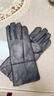 慕雪辭羊皮羊毛皮毛一體真皮手套男女冬季戶(hù)外騎車(chē)防風(fēng)防寒保暖加厚分指 灰色 曬單實(shí)拍圖