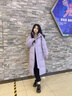 東北哈爾濱旅游防寒保暖鵝絨羽絨服男女士長款加厚中長羽絨衣外套 雪霧紫白鵝絨 男女同款 M 充線量300克110斤-125斤 曬單實拍圖