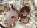 百年利永宜興紫砂壺純?nèi)止ぴV紫泥泡茶壺功夫茶具竹節(jié)漢鐸一壺兩杯套裝 竹節(jié)漢鐸 240ml 原礦紫泥 曬單實(shí)拍圖