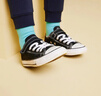 匡威（Converse）童鞋兒童低幫帆布鞋春季男女童全明星新品經(jīng)典款軟底魔術(shù)貼帆布鞋 黑色[經(jīng)典款新版】 偏大選小一碼 35 【建議腳長(zhǎng)22cm】 曬單實(shí)拍圖