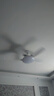 美的（Midea）風(fēng)扇燈餐廳吊扇燈led臥室52寸開葉扇全光譜五葉扇熟睡風(fēng)包安裝 曬單實(shí)拍圖
