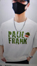大嘴猴（paul frank）短袖t恤男士透氣純棉短袖男夏季休閑運動上衣外套男裝 杏色 XL 曬單實拍圖