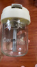 ins風(fēng)爆款新品卡通可愛(ài)咖啡玻璃杯雙飲吸管牛奶杯高顏值玻璃杯 玉桂狗貼紙 300ml 1只 曬單實(shí)拍圖