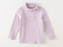 戴維貝拉（DAVE＆BELLA）中大童打底衫高領(lǐng)女童長(cháng)袖t恤秋冬新款寶寶上衣套頭小童衣服 豆蔻紫【現貨】 110 cm（建議身高100-110cm） 曬單實(shí)拍圖