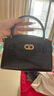 CHARLES&KEITH鱷魚(yú)紋凱莉包手提斜挎婚包包女包生日禮物CK2-50270880-1 Black黑色 S 曬單實(shí)拍圖
