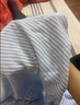 爾山集藍(lán)色條紋罩衫長(zhǎng)袖女夏秋新款寬松打底衫慵懶風(fēng)短款上衣罩衫 藍(lán)色條紋長(zhǎng)袖罩衫均碼 曬單實(shí)拍圖