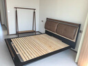 EVITA Home柏林真皮床現(xiàn)代輕奢懸浮床主臥高端大氣中古風(fēng)雙人軟包婚床 駝棕色真皮床1.8米 曬單實(shí)拍圖