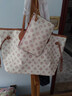 喵小姐（MISSMIAO）輕奢侈品牌女士單肩包包新款通勤大容量印花手提托特包禮物送女友 米白色(印花休閑通勤高級感小眾) 洋氣高級感腋下百搭子母包單肩包 曬單實(shí)拍圖